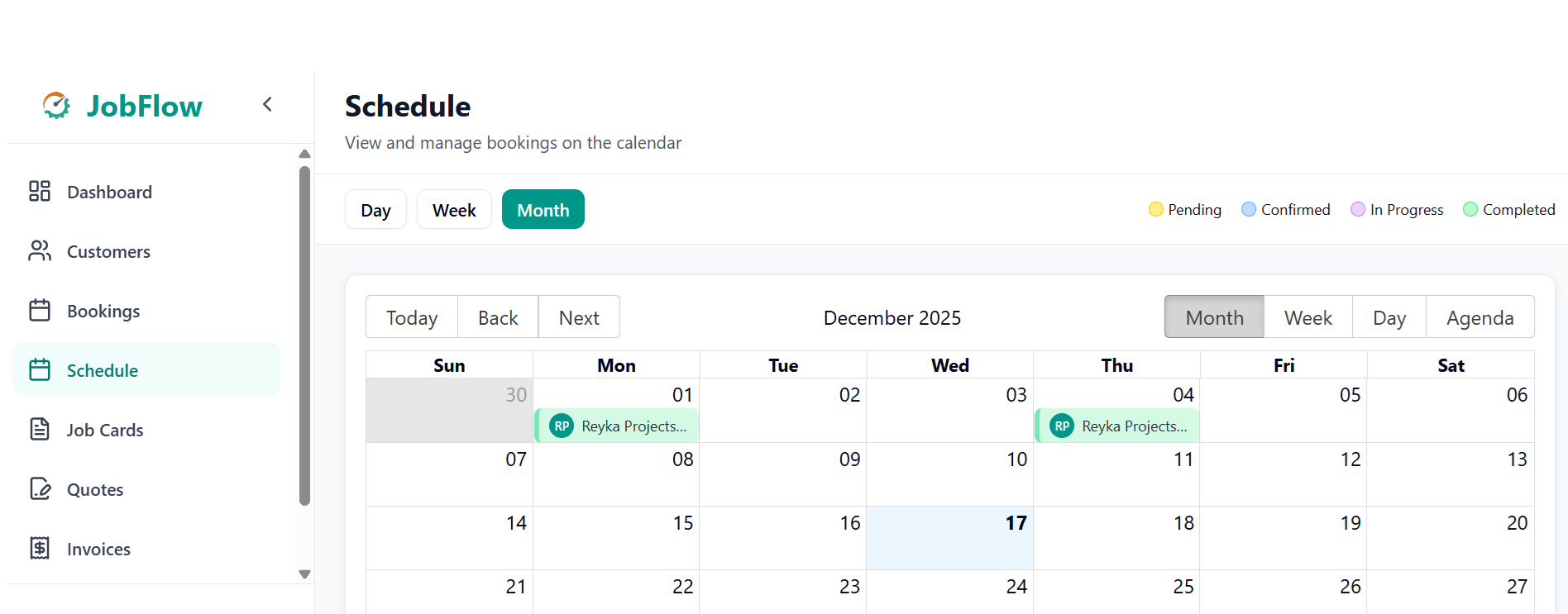 Scheduling and Technician Management